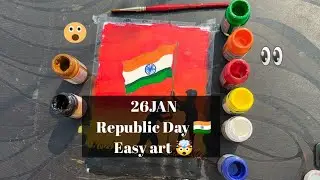 26 January Republic Day Drawing 🎨🇮🇳 | Easy Poster Colour Art for Everyone ||Basic art||