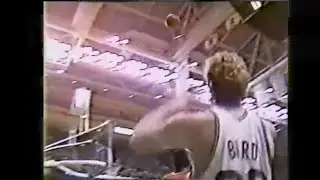 Larry Bird Hail Mary shot - Rare court level view 1985 VS BLAZERS
