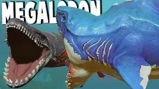 NEW Megalodon & Whale DESTROY The Mosasaur! EPIC BATTLE! - Feed And Grow Fish Gameplay