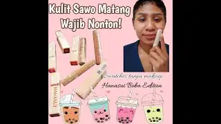 HANASUI MATTEDORABLE LIP CREAM BOBA EDITION Review Swatches di Kulit Sawo Matang