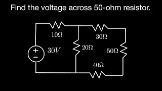 Find out voltage Across 50 ohms Resistor