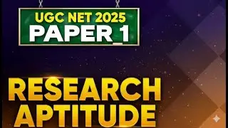 UGC NET PAPER 1 RESEARCH  APTITUDE