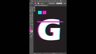 How To Create Glitch Text Effect In Illustrator| #shorts