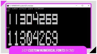 [Pure Batch] CMD Easy Custom Numerical Fonts | NumberFont v.1.0 By nahkd