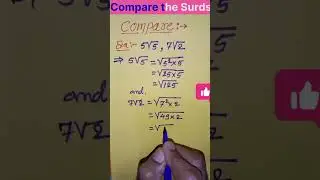 Compare the Surds/ #maths #education #algebra#mathematics