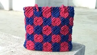 Macrame bag new design||Hand made cord bag || Chess design (Part 2) || দড়ির ব্যাগ তৈরি