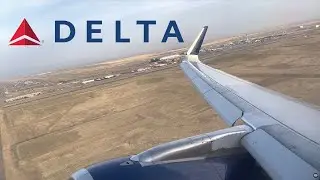 Delta Air Lines Airbus A321 Beautiful Sunrise Full Taxi and Takeoff from Denver