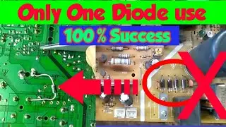 TV power rectify Only 1-Diode Use. CRT TV repair hindi.