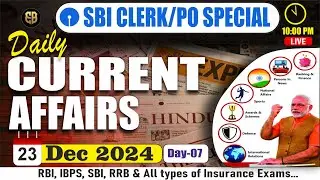 Current Affairs SBI Special Batch | DAY-07 |DECEMBER Month MCQ's | @edubankers