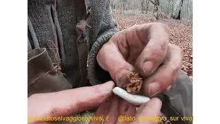 N.4 Accensione con acciarino e Fungo Fomes-Start a fire with Fire striker, Flint and Fomes Mushroom