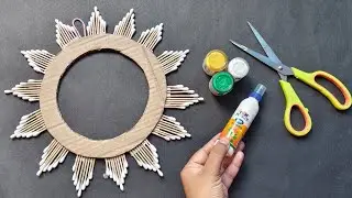 DIY Earbuds wall hanging craft ideas for home decoration/Waste meterial craft ideas using earbuds 