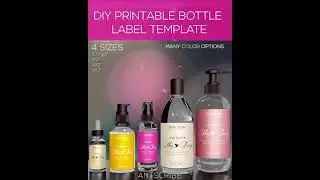 Printable Spray Bottle Label Template | 1oz 2oz Dropper Bottle Label | Essential Oil Labels Template