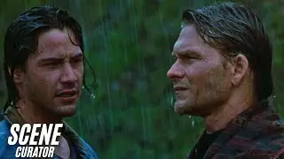 Point Break (1991) &ndash; Bank Heists, Fight & Final Scene | Keanu Reeves, Patrick Swayze