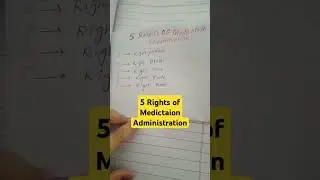 5 Rights of the patient's drug administration #shorts #nursing