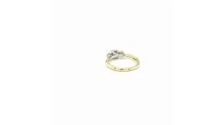 9ct Yellow & White Gold Trilogy Illusion Set Ring Diamond Shoulders - 01030177 | Johnsons Jewellers
