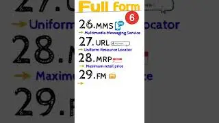 Most common full form part-VI #shorts