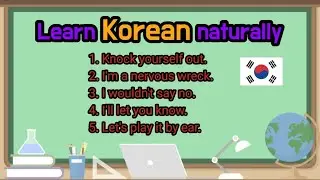 Learn 5 Korean phrases naturally.l Knock yourself out#korean #kpop#Hangul#Kdrama