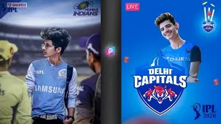 IPL Photo Editing PicsArt Tutorial | IPL Delhi Capital Photo Editing Tutorial - DJ Photo Editing