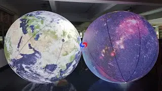 manufacture Earth planet galaxy planet inflatable model with led lighting