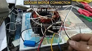 Cooler Motor 3 Speed Connection With Capacitor | Common Wire Kaise Pehchane 🤔 / All tecnics #trend 
