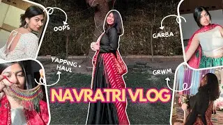 navratri party vlog 🌙💃🪔 constant yapping, outfit changes, life updates & more!!