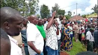 Hon Jim Kenyanya addressing members of the public.