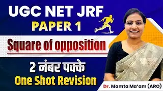UGC NET Paper 1 Logical Reasoning | Square of Opposition | Apni University | By Mamta Ma'am