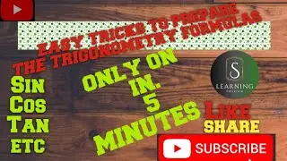 Easy learn the trignomatry formula|trick formula|class 11 math|formula|scientific method to prepar
