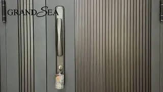 Modern light grey color latest design high security steel doors