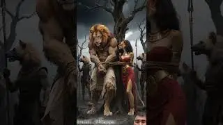 A clever little cat saved a lion. #animation #cat #aiart #ai #catstory #funny #animals #shorts