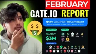 How to participate in 3m$ Launchpool every month 🤑 || Gate.io february Report