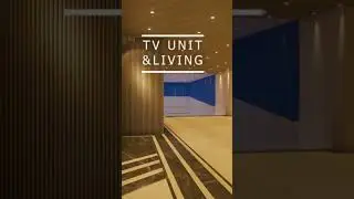 Modern Style TV Unit design interior walkthrough render presentation #shorts