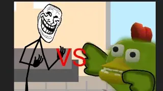 Trollface vs Chicken zombie (meme vs chicken gun) DC 2