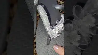 Lindo chinelo personalizado prata
