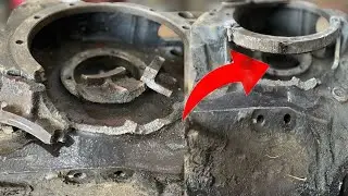 Repairing Tractor Broken Cast Iron Transmission Housing With Flame Spray Welding