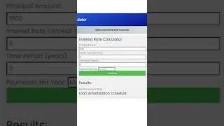 Interest Rate Calculator: Calculate Loan Payments & Amortization Schedule #technology #datascience