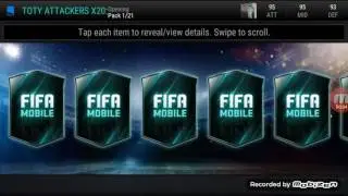 Fifa 17 mobile TOTY Attackers &times;20