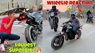 WHEELIE ON SUPERBIKE SUZUKI GSR 600 😍 | REACTION 😱 | LOUDEST SUPERBIKE 🔥 - @lakpasherpa1425