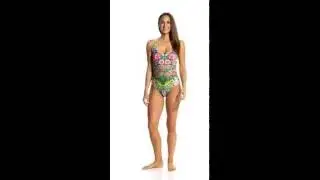 Red Carter Shangri La ZigZag Waist Cut Out One Piece Swimsuit | SwimOutlet.com