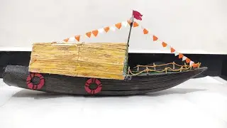 Wood Stick Boat Make | Ice cream Stick | Yash Marde #boat #boatmaking #woodworking 