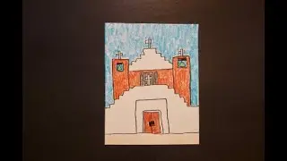 Let's Draw Mission San Geronimo de Taos!   (New Mexico)