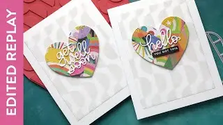 🔴 EDITED REPLAY - Making TWO cards with patterned paper & dies