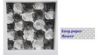 Shadow box flower without cricut machine |Paper Flower|Step by Step Guide
