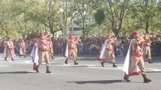 Regulares de Melilla en el desfile del Día Nacional en Madrid