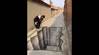 3D painting dog scared 🤣🤣🤣🤣🤣🤣