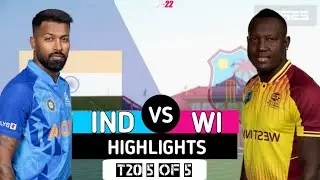 IND vs WI 5th T20 Match Highlights 2023 | IND vs WI 5th T20 Highlights | RealCricket 22