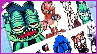(Рисунок из Friday Night Funkin Gorefield)ㅣМод ГорфилдаㅣДжим Дэвисㅣкомковатое прикосновениеㅣМод FNF