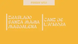 TRASLLAT SANTA MARIA MAGDALENA I CANT DE L'AURORA FESTES 2025