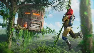 I Survived The NEW Jungle Update in a Tree Base