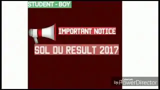 SOL D.U 2017 RESULT EXPECTED DATE